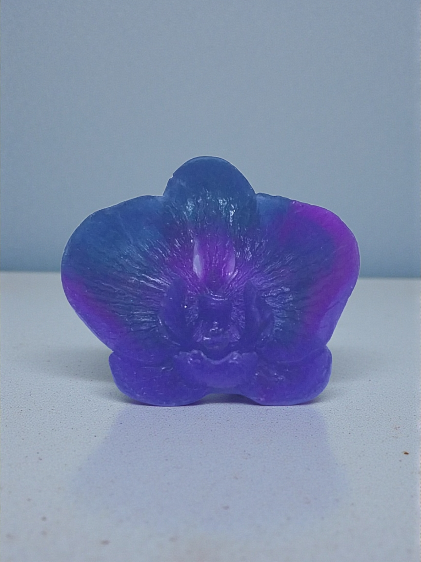 Purple and Green Orchid Brooch
