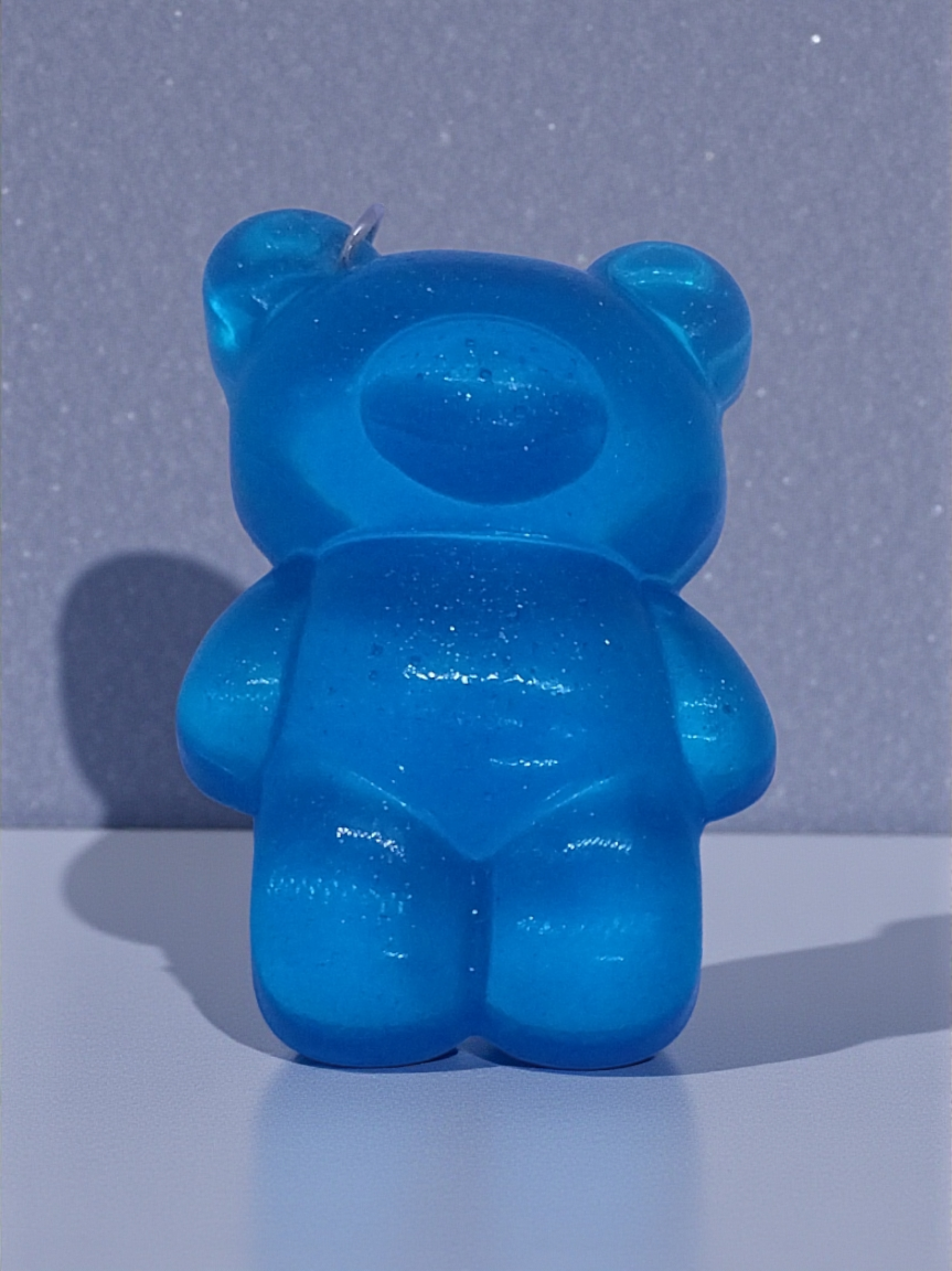 Chunky Blue Bear Keyring/Charm