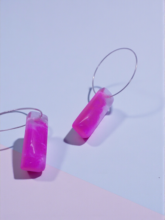 Hot Pink Attitude Earrings