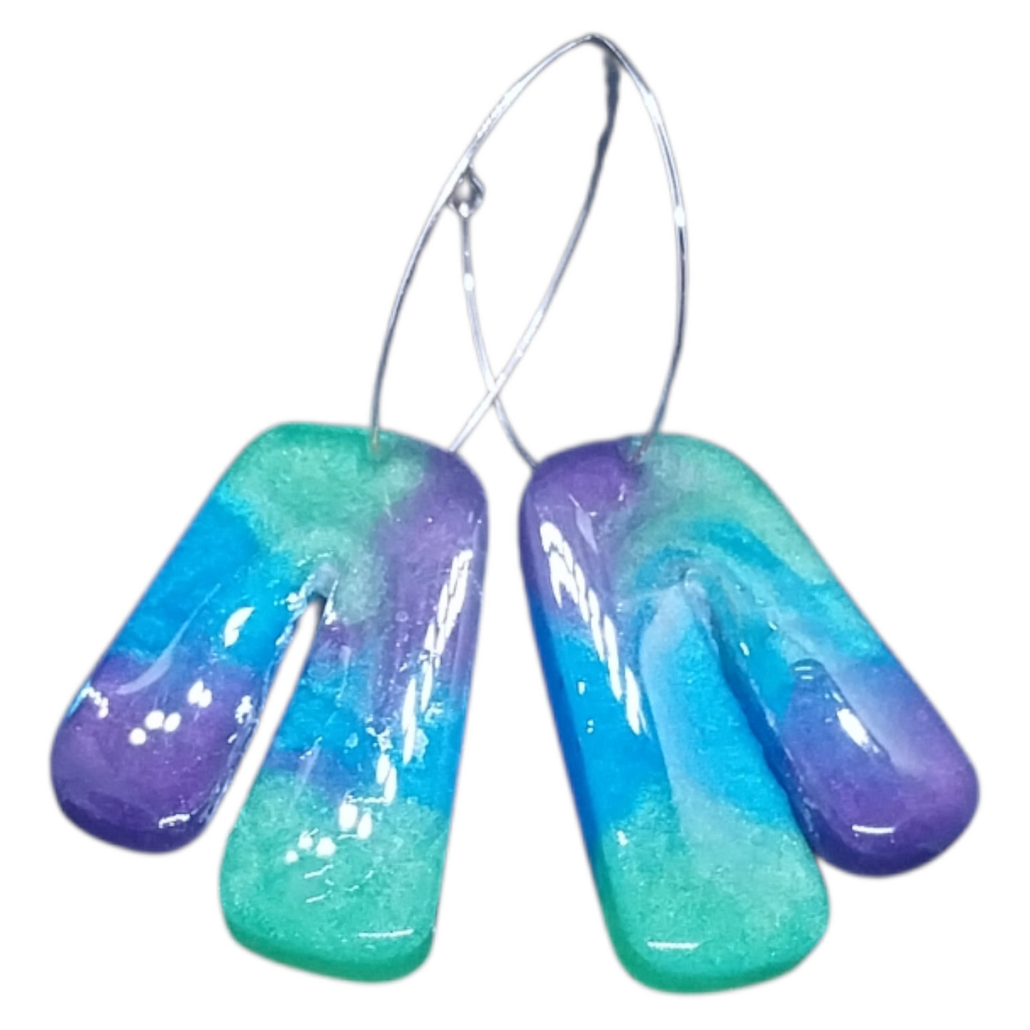 Abstract pendant earrings