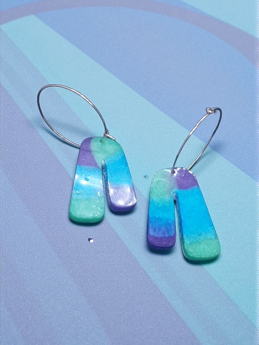 Abstract pendant earrings