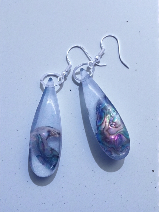 Paua pendant earrings