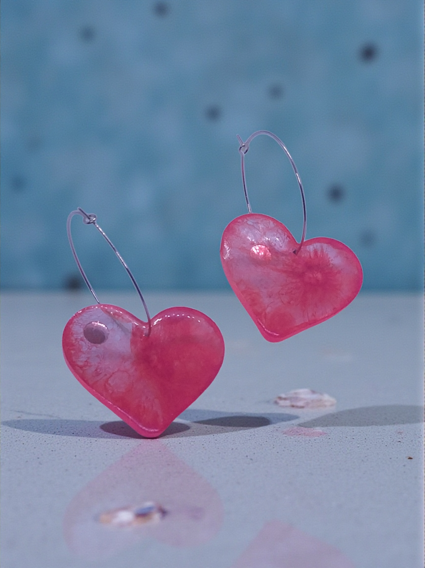 Ladybug Heart Earrings