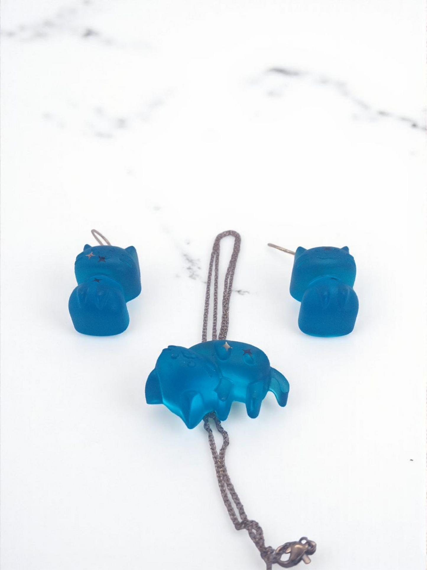 Kitty Cat Earring and Necklace set