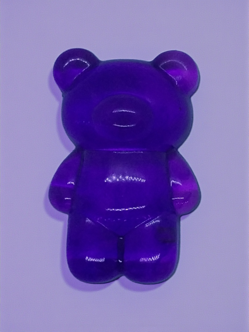 Chunky Purple Bear Charm