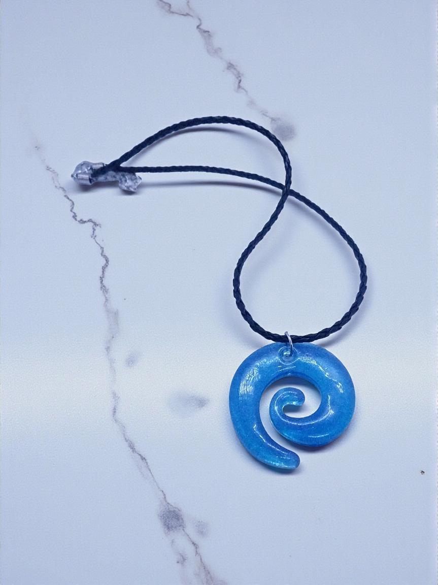 Blue Spiral pendant