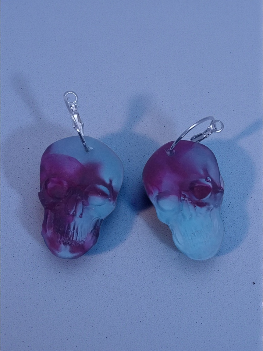 Bleeding Skull Earrings