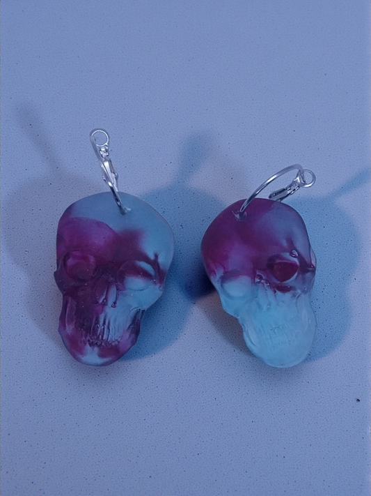 Bleeding Skull Earrings
