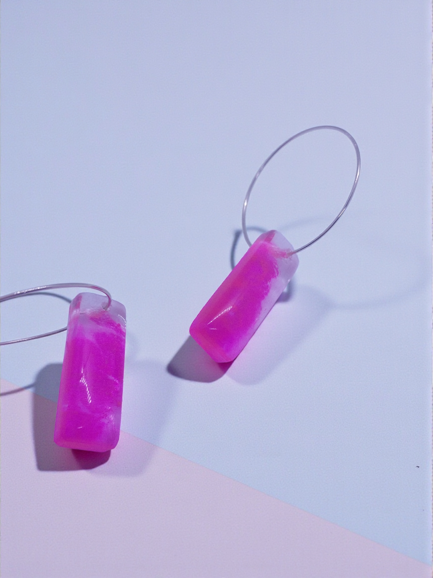 Hot Pink Attitude Earrings