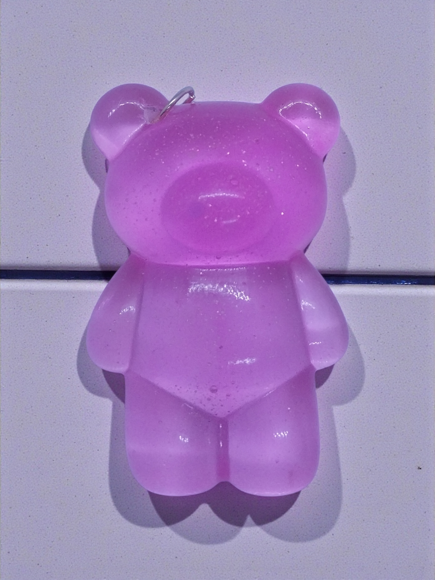 Chunky Pink Bear Keyring/Charm