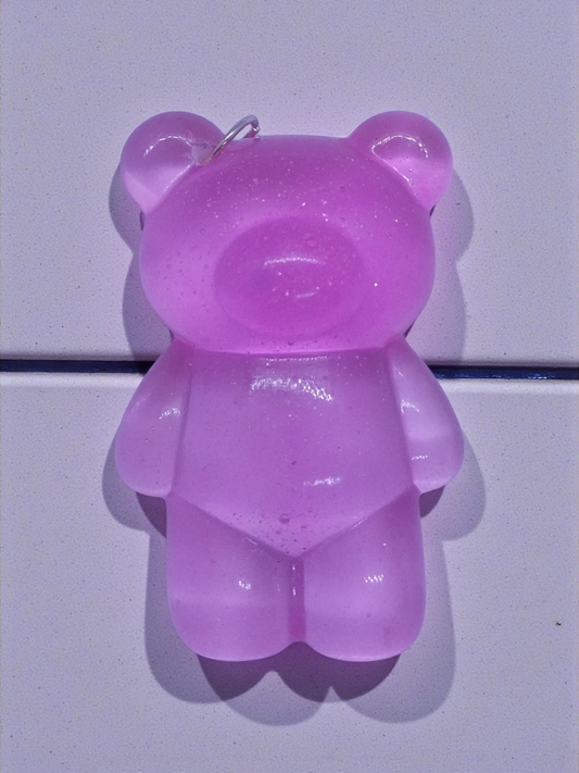Chunky Pink Bear Keyring/Charm