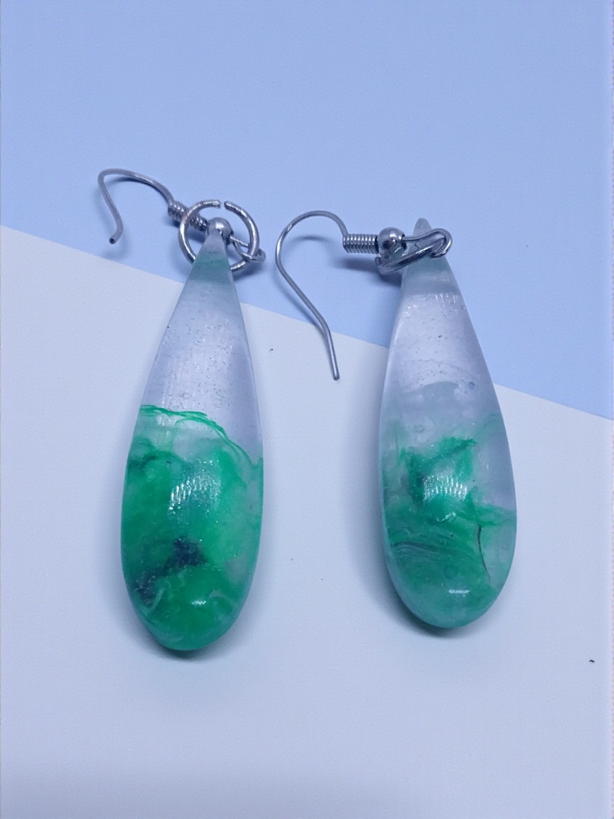 Lime Twirl Earrings