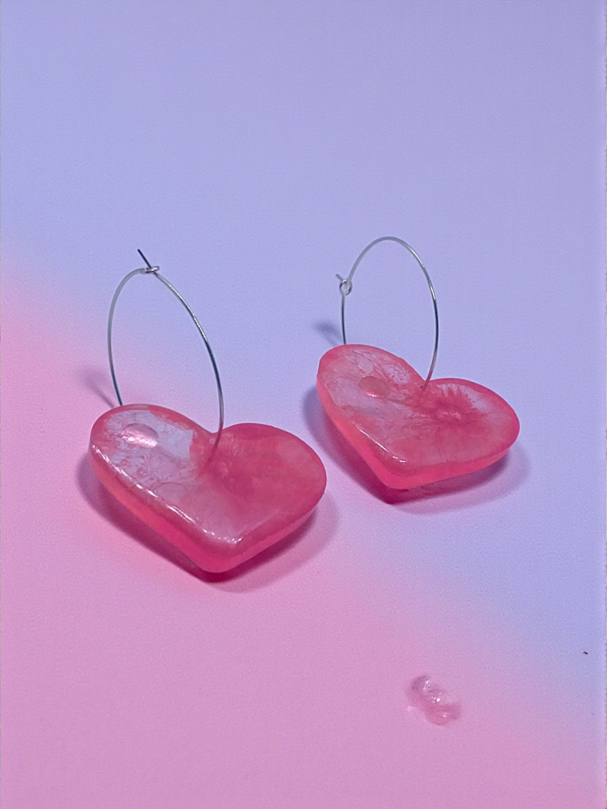 Ladybug Heart Earrings