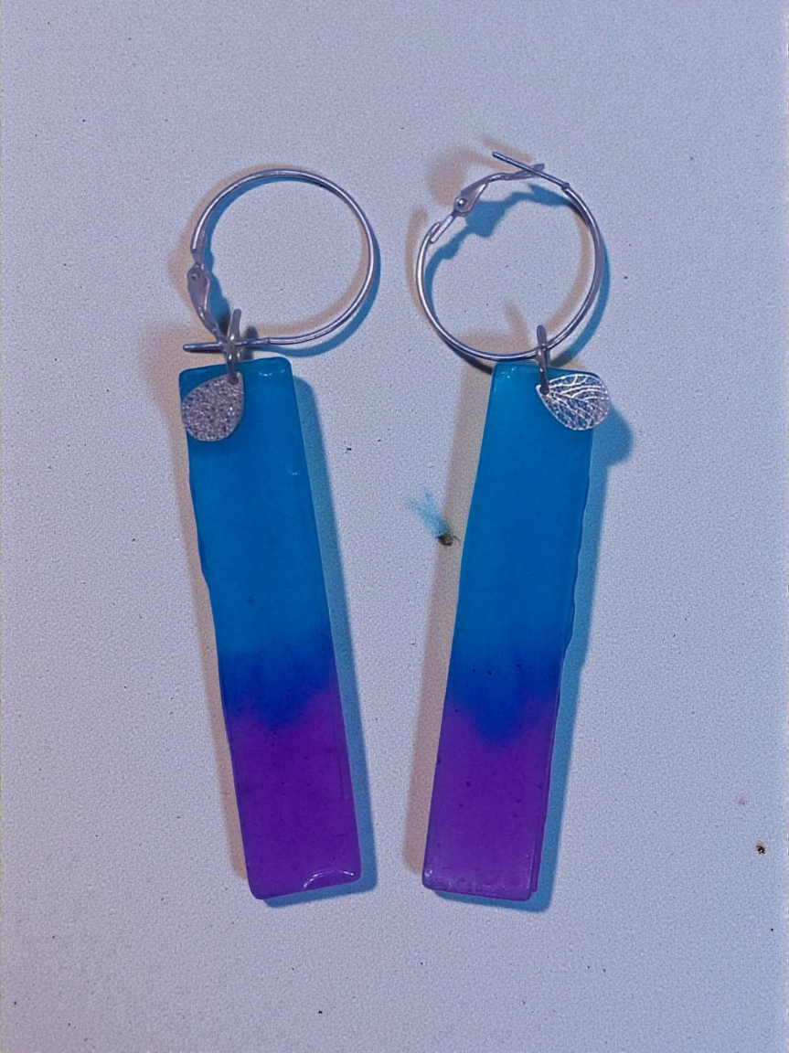 Violet and Blue Earrings