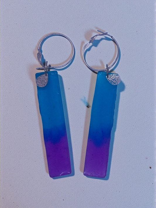 Violet and Blue Earrings