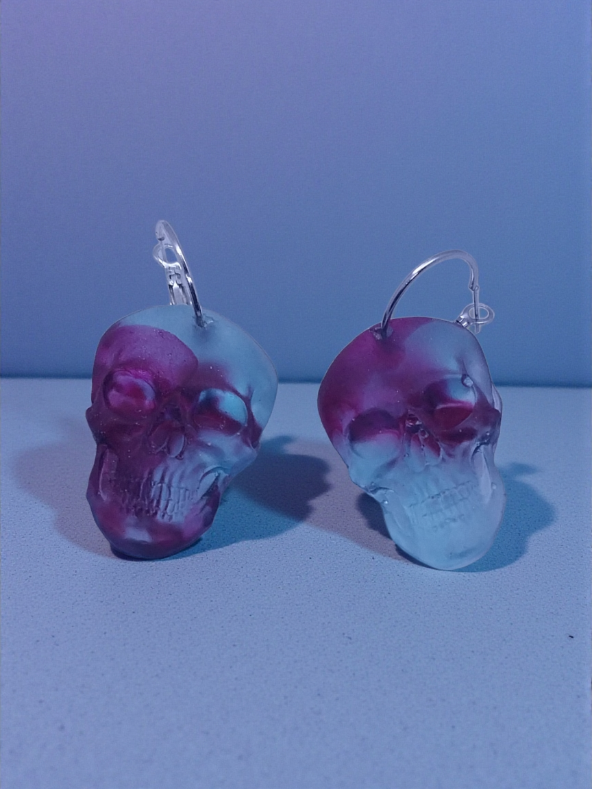 Bleeding Skull Earrings