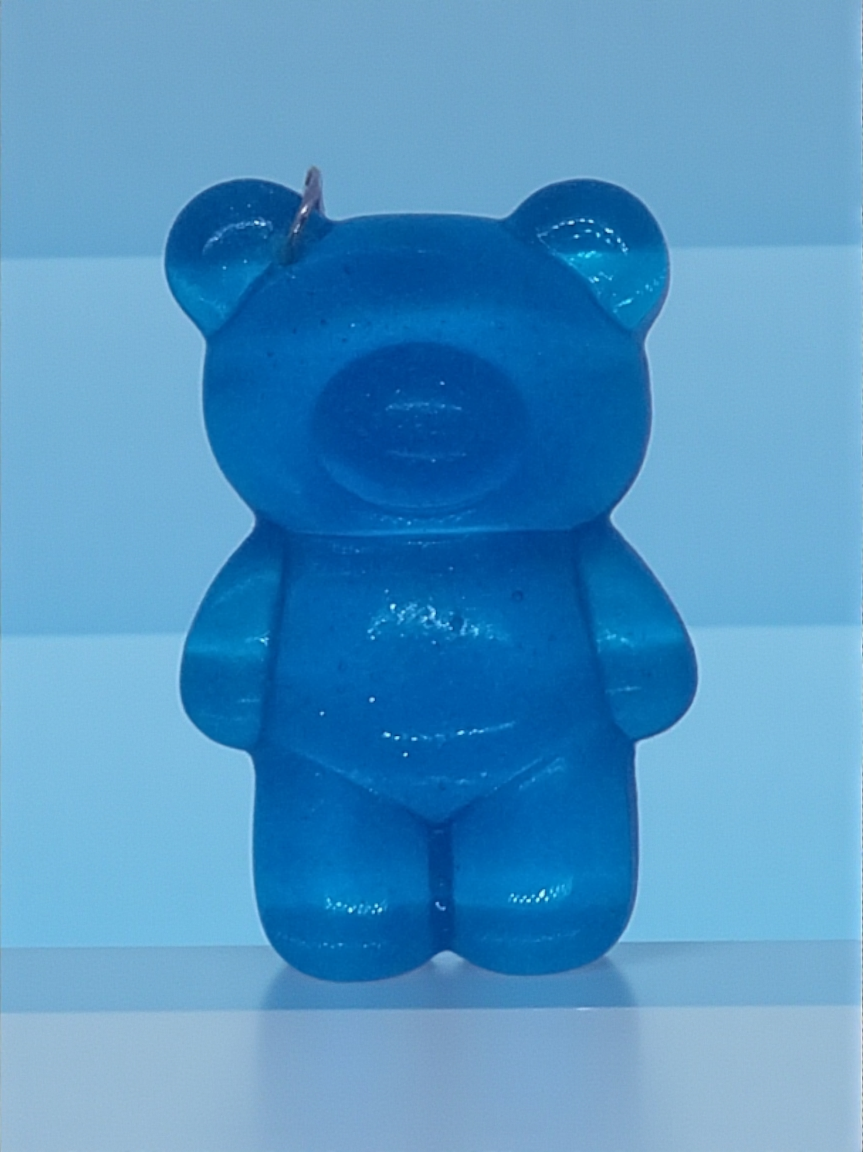 Chunky Blue Bear Keyring/Charm
