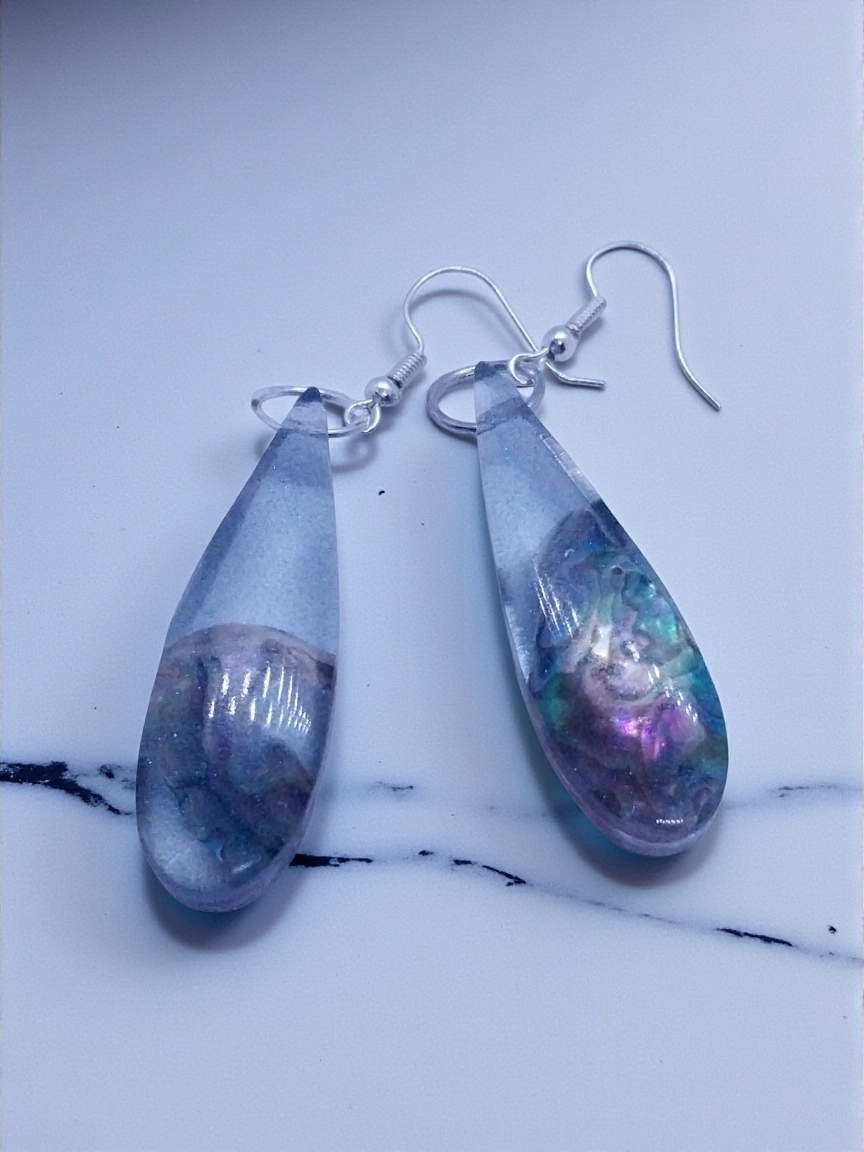 Paua pendant earrings