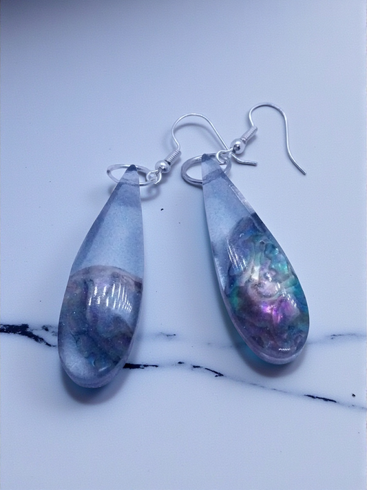 Paua pendant earrings