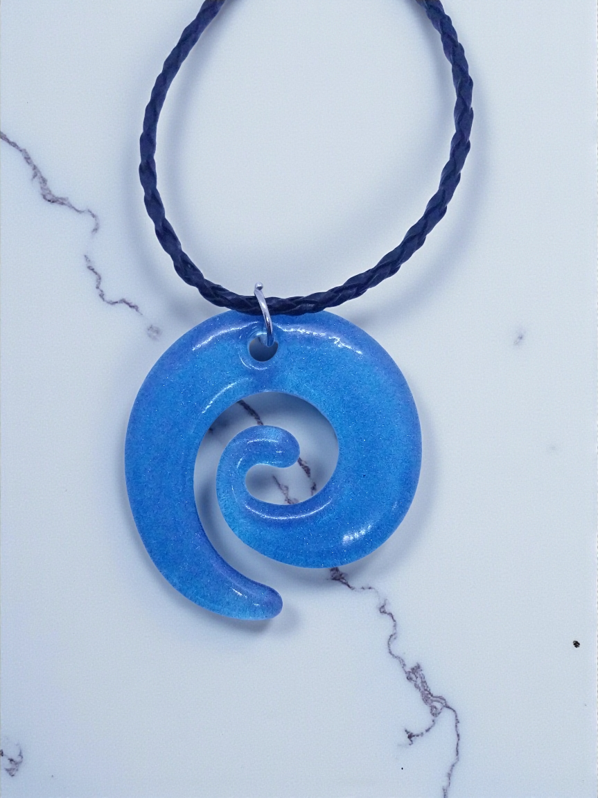 Blue Spiral pendant