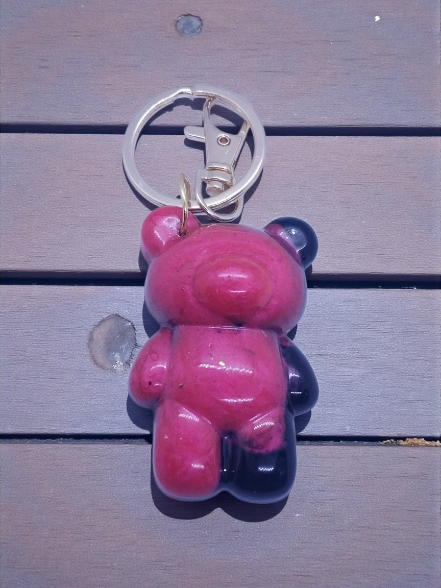 Chunky Red Bear Key Ring