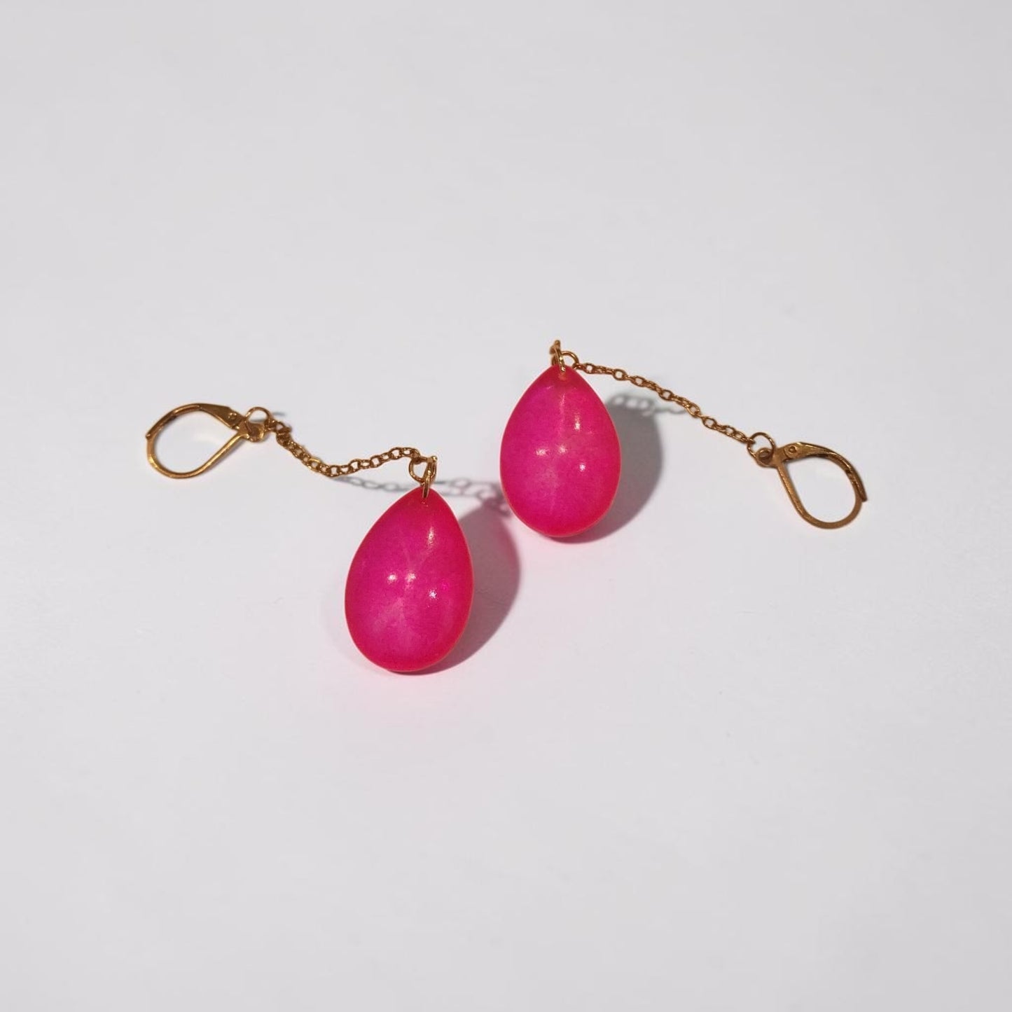 Pink Teardrop Earrings