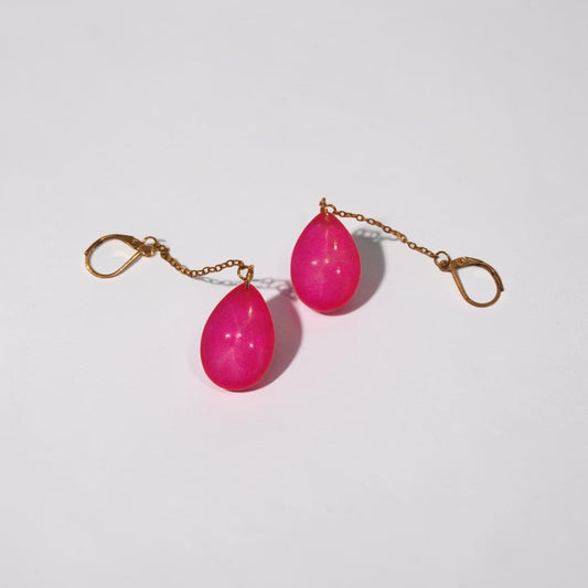 Pink Teardrop Earrings